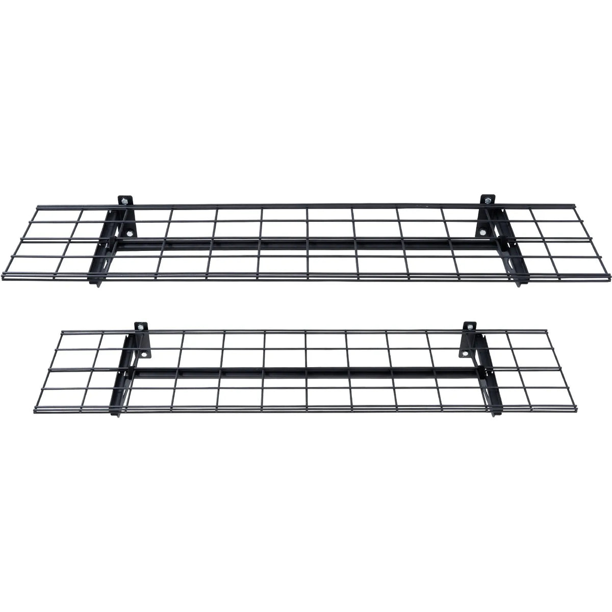 Uzglabāšanas plaukti 2 gab. 122 × 30 cm pie sienas stiprināmi 181 kg, metāla