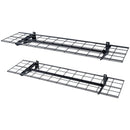 Uzglabāšanas plaukti 2 gab. 122 × 30 cm pie sienas stiprināmi 181 kg, metāla