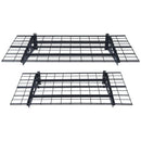 Uzglabāšanas plaukti 2 gab. 122 × 61 cm pie sienas stiprināmi 227 kg, metāla