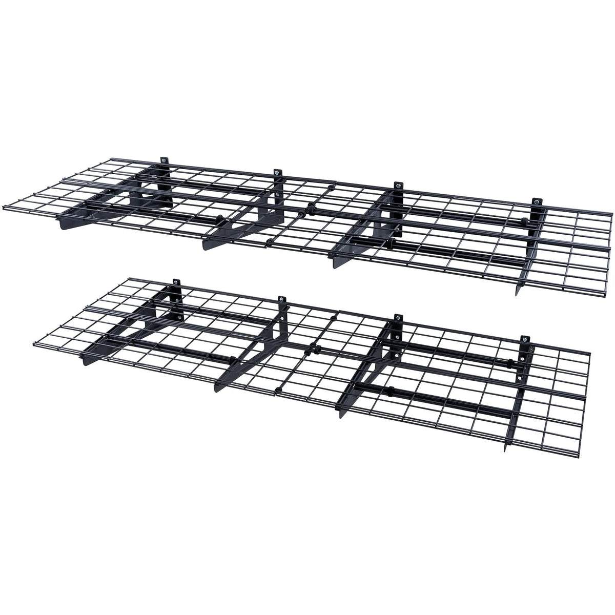 Uzglabāšanas plaukti 2 gab. 183 × 61 cm pie sienas stiprināmi 454 kg, metāla