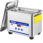 VEVOR 0,8 L ultraskaņas tīrītājs ar digitālu taimeri un sildītāju, 35 W nerūsējošā tērauda ierīce rotaslietu, briļļu un citu priekšmetu tīrīšanai – piemērots komerciālai un mājas lietošanai