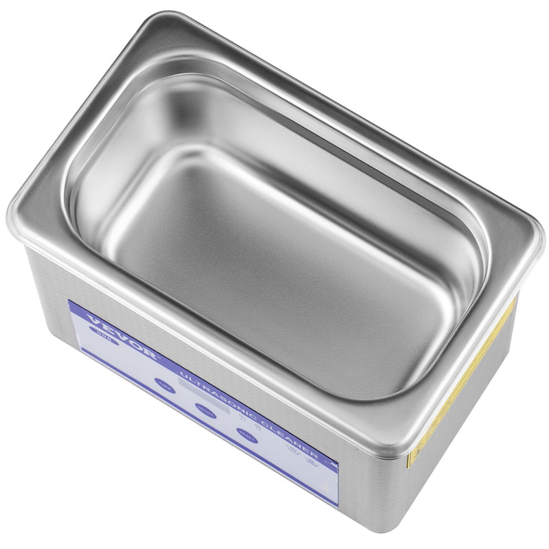 VEVOR 0,8 L ultrahelipuhasti koos digitaalse taimeri ja soojendajaga, 35 W roostevabast terasest seade ehete, klaaside ja muude esemete puhastamiseks - sobib kasutamiseks nii kaubanduses kui ka kodus.