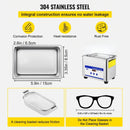 VEVOR 0,8 L ultrahelipuhasti koos digitaalse taimeri ja soojendajaga, 35 W roostevabast terasest seade ehete, klaaside ja muude esemete puhastamiseks - sobib kasutamiseks nii kaubanduses kui ka kodus.