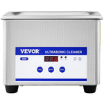 VEVOR 0,8 L ultraskaņas tīrītājs ar digitālu taimeri un sildītāju, 35 W nerūsējošā tērauda ierīce rotaslietu, briļļu un citu priekšmetu tīrīšanai – piemērots komerciālai un mājas lietošanai