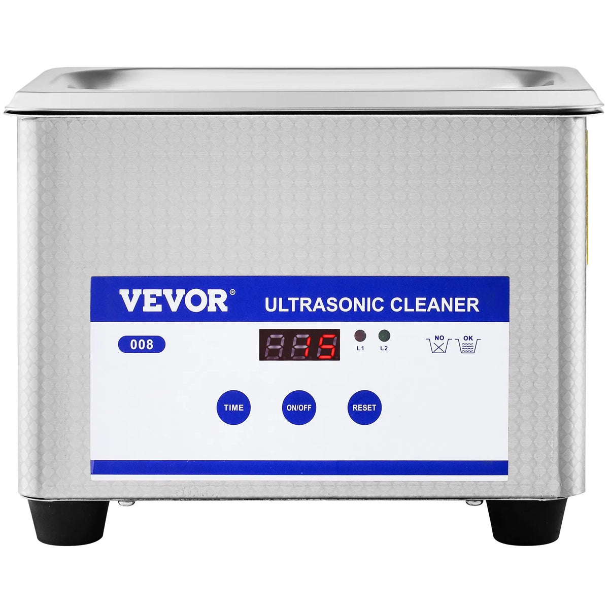 VEVOR 0,8 L ultraskaņas tīrītājs ar digitālu taimeri un sildītāju, 35 W nerūsējošā tērauda ierīce rotaslietu, briļļu un citu priekšmetu tīrīšanai – piemērots komerciālai un mājas lietošanai