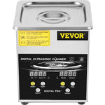 VEVOR 2 l uzlabots ultraskaņas tīrītājs (100 W sildītājs, 60 W ultraskaņa), profesionāls digitāls laboratorijas ultraskaņas detaļu tīrītājs ar sildīšanu un taimeri juvelierizstrādājumu, briļļu un detaļu tīrīšanai