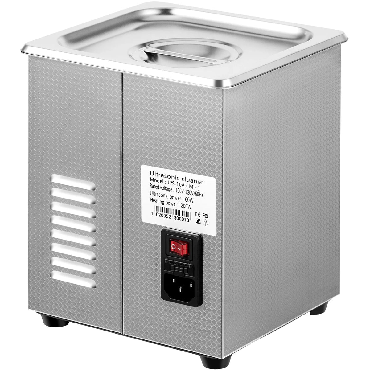 VEVOR 2 l uzlabots ultraskaņas tīrītājs (100 W sildītājs, 60 W ultraskaņa), profesionāls digitāls laboratorijas ultraskaņas detaļu tīrītājs ar sildīšanu un taimeri juvelierizstrādājumu, briļļu un detaļu tīrīšanai