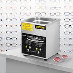 VEVOR 2 l uzlabots ultraskaņas tīrītājs (100 W sildītājs, 60 W ultraskaņa), profesionāls digitāls laboratorijas ultraskaņas detaļu tīrītājs ar sildīšanu un taimeri juvelierizstrādājumu, briļļu un detaļu tīrīšanai