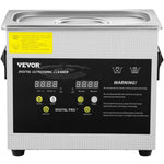 VEVOR 3 l uzlabots ultraskaņas tīrītājs (200 W sildīšana, 120 W ultraskaņa), profesionāla digitāla laboratorijas ultraskaņas detaļu tīrīšanas iekārta ar sildīšanu un taimeri juvelierizstrādājumu, briļļu un detaļu tīrīšanai