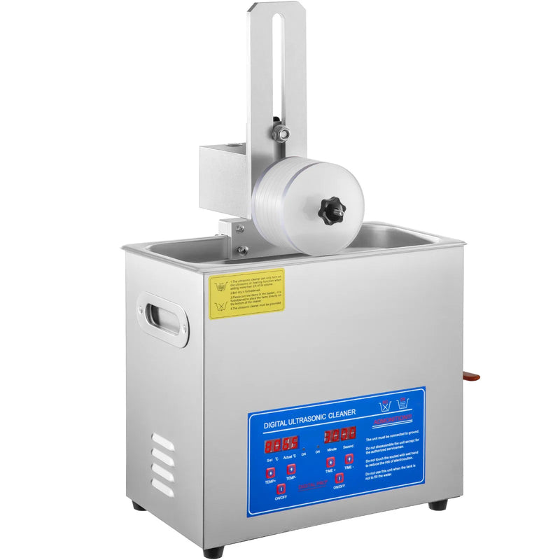 VEVOR 6 l ultraskaņas ierakstu tīrīšanas iekārta komplektā ar žāvēšanas plauktu