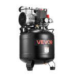 VEVOR 30 l gaisa kompresors, 1,5 kW, 113 l/min pie 6,2 bar, maks. spiediens 10 bar, bez eļļas, paredzēts auto remontam, riepu piepumpēšanai, krāsošanai un koka darbu naglošanai