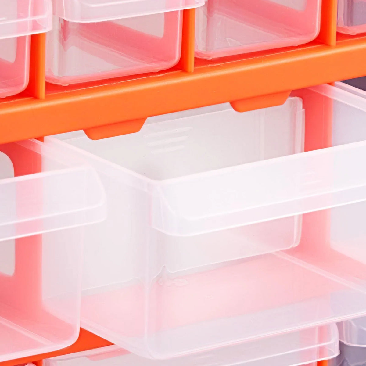 VEVOR 18 atvilktņu sīko detaļu organizators, plastmasas uzglabāšanas skapis, sakraujams un stiprināms pie sienas, garāžai, darbnīcai, skrūvēm, instrumentiem, pērlītēm un konstruktoriem
