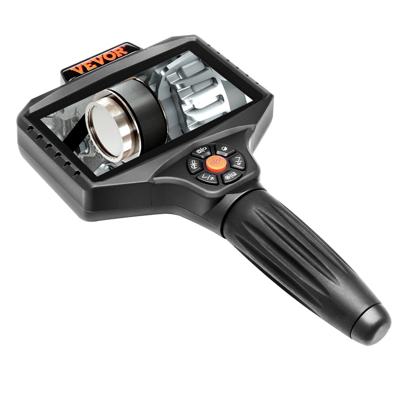 VEVOR trīs lēcu inspekcijas kamera ar apgaismojumu, 12,7 cm IPS ekrānu industriālais endoskops, 8X tuvinājums, 1080P HD Izšķirtspēja, 10 LED gaismas, 5,03 m kabelis
