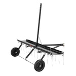 VEVOR piekabināms zāliena skarifikators, 122 cm darba platums, ar 24 atsperu tērauda zariem, zāliena skarifikatora grābeklis ATV vai zāliena pļāvējam, piekabināms zāliena grābeklis ar pacelšanas rokturi dārzam, saimniecībai un zālienam