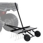 VEVOR piekabināms zāles iztīrītājs, 101,6 cm zāles iztīrītāja grābeklis ATV vai zāles pļāvējam, 20 dakšas