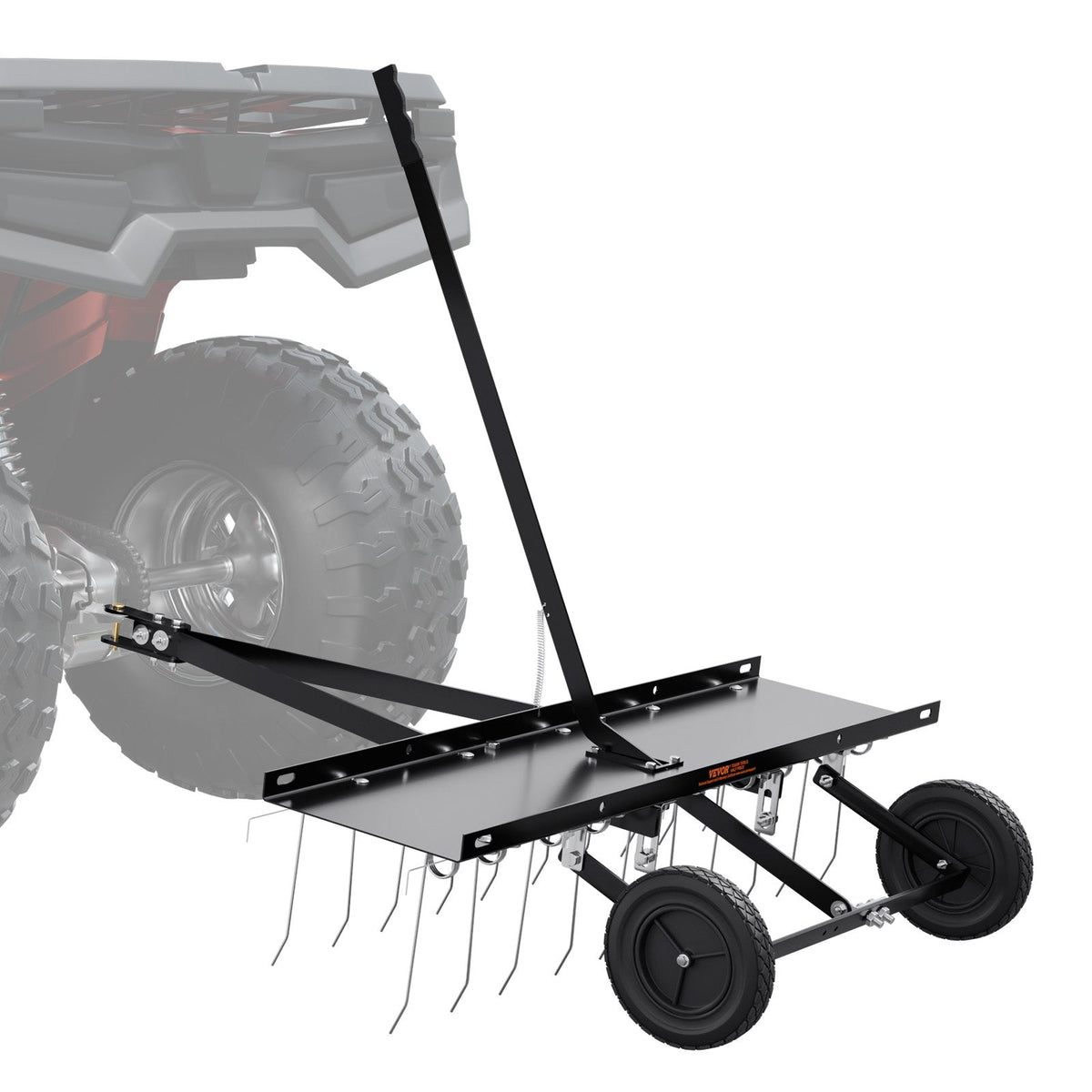VEVOR piekabināms zāles iztīrītājs, 101,6 cm zāles iztīrītāja grābeklis ATV vai zāles pļāvējam, 20 dakšas