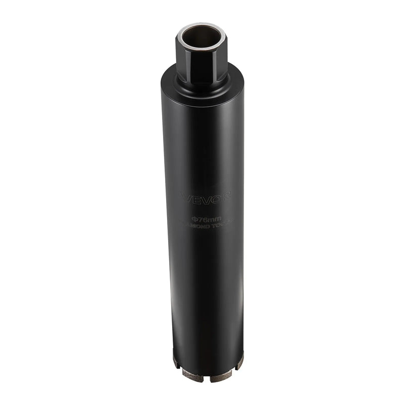 VEVOR dimanta kroņurbis mitrajai urbšanai, diametrs 76 mm, urbšanas dziļums 356 mm, 1-1/4″-7 iekšējā vītne, augstas precizitātes metinājums dzelzsbetonam, ķieģeļiem un mūrim