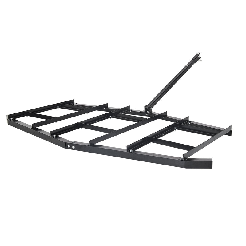 VEVOR velkamais ecēšu līdzinātājs, 2134 mm plats piekabināms ecēšu līdzinātājs no Q235 tērauda ar regulējamiem stieņiem un tapas sakabi, paredzēts slodzei līdz 22,7 kg, traktoru piekabināmās ecēšas ATV, UTV un dārza zāliena traktoriem