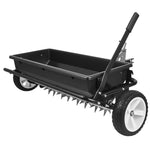 VEVOR velkamais zāliena kaisītājs ar aerācijas tapām, izkliedes platums 0,81 m, universāla sakabe, zāliena sējmašīna un augsnes aerators ar 45,36 kg ietilpību un 254 mm riepām ATV un UTV transportam