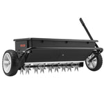 VEVOR velkamais zāliena kaisītājs ar aerācijas tapām, izkliedes platums 0,81 m, universāla sakabe, zāliena sējmašīna un augsnes aerators ar 45,36 kg ietilpību un 254 mm riepām ATV un UTV transportam