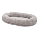 VEVOR cilvēka izmēra suņu gulta, 1320 × 860 × 240 mm ortopēdisks memory foam matracis, cilvēka izmēra gulta suņiem ar sānu kabatu, rokturi un rāvējslēdzēju, noņemama un mazgājama mašīnā, pelēkā krāsā.