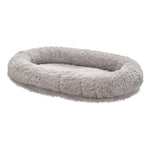 VEVOR cilvēka izmēra suņu gulta, 1320 × 860 × 240 mm ortopēdisks memory foam matracis, cilvēka izmēra gulta suņiem ar sānu kabatu, rokturi un rāvējslēdzēju, noņemama un mazgājama mašīnā, pelēkā krāsā.