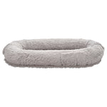 VEVOR cilvēka izmēra suņu gulta, 1320 × 860 × 240 mm ortopēdisks memory foam matracis, cilvēka izmēra gulta suņiem ar sānu kabatu, rokturi un rāvējslēdzēju, noņemama un mazgājama mašīnā, pelēkā krāsā.