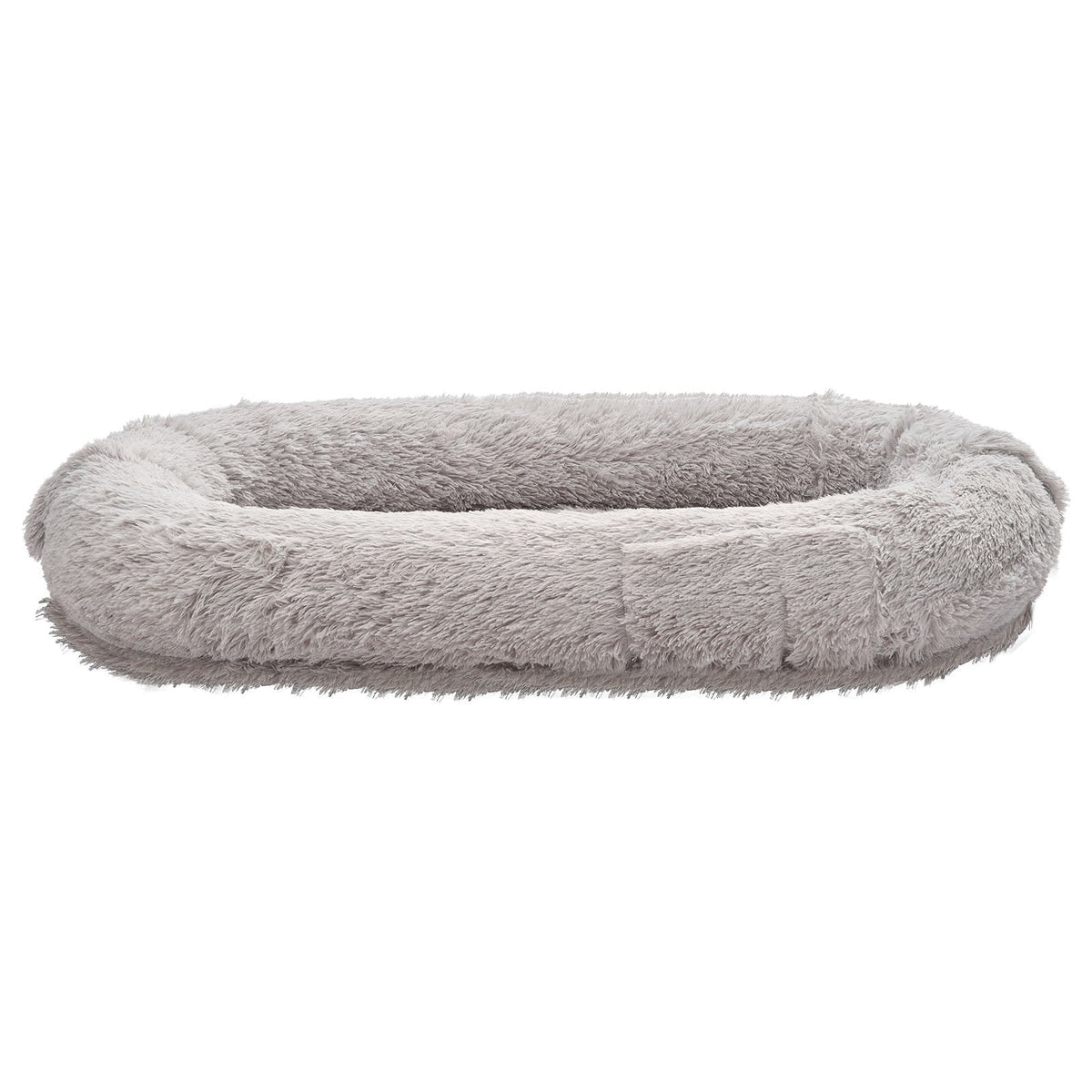 VEVOR cilvēka izmēra suņu gulta, 1320 × 860 × 240 mm ortopēdisks memory foam matracis, cilvēka izmēra gulta suņiem ar sānu kabatu, rokturi un rāvējslēdzēju, noņemama un mazgājama mašīnā, pelēkā krāsā.