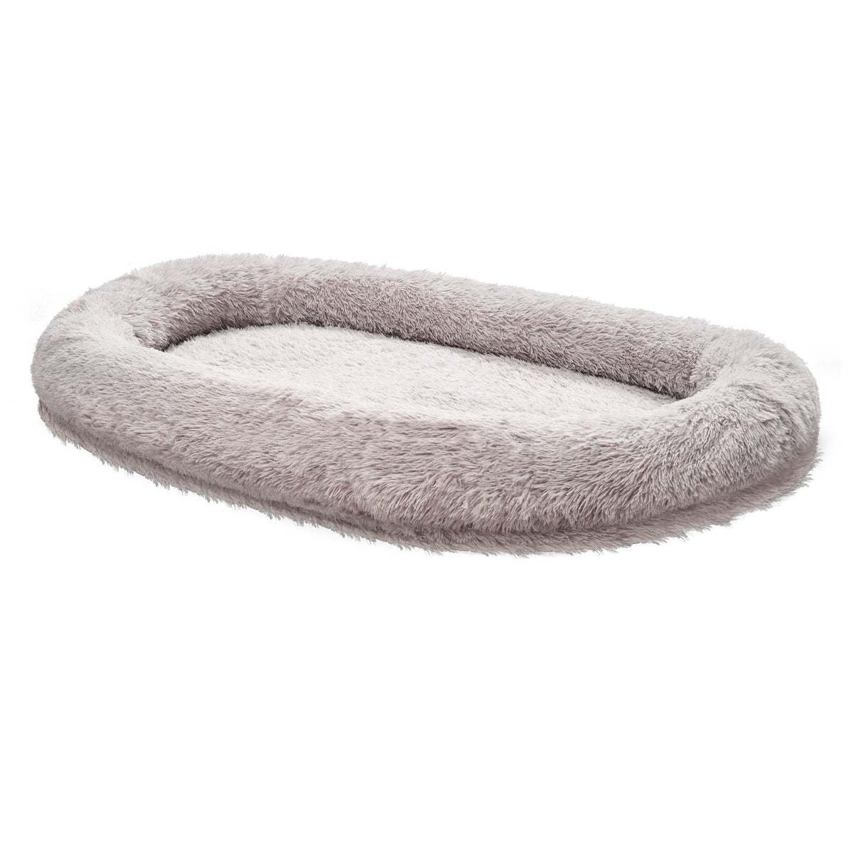 VEVOR cilvēka izmēra suņu gulta, 171 × 100 × 24 cm ortopēdisks memory foam matracis, cilvēka izmēra gulta suņiem ar sānu kabatu, rokturi un rāvējslēdzēju, noņemamu un mazgājamu mašīnā, pelēkā krāsā.