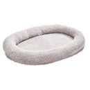 VEVOR cilvēka izmēra suņu gulta, 171 × 100 × 24 cm ortopēdisks memory foam matracis, cilvēka izmēra gulta suņiem ar sānu kabatu, rokturi un rāvējslēdzēju, noņemamu un mazgājamu mašīnā, pelēkā krāsā.