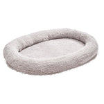VEVOR cilvēka izmēra suņu gulta, 171 × 100 × 24 cm ortopēdisks memory foam matracis, cilvēka izmēra gulta suņiem ar sānu kabatu, rokturi un rāvējslēdzēju, noņemamu un mazgājamu mašīnā, pelēkā krāsā.