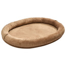 VEVOR cilvēka izmēra suņu gulta, 1770 × 1230 × 240 mm ortopēdisks memory foam matracis, cilvēka izmēra gulta suņiem ar sānu kabatu, rokturi un rāvējslēdzēju, noņemama un mazgājama mašīnā, brūnā krāsā.