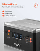 VEVOR papildu akumulators portatīvajai elektrostacijai, 2160 Wh LiFePO4 paplašināšanas akumulators ar 3 izejas pieslēgvietām lietošanai mājās, kempingā, ceļojumos un ārkārtas situācijās