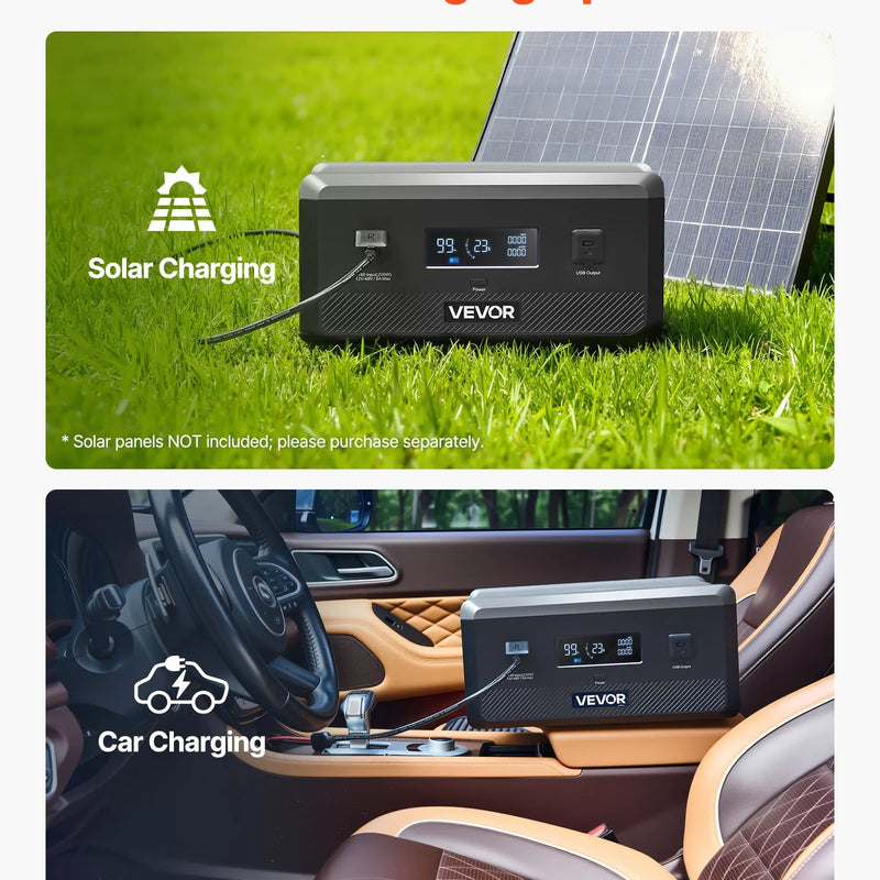 VEVOR papildu akumulators portatīvajai elektrostacijai, 2160 Wh LiFePO4 paplašināšanas akumulators ar 3 izejas pieslēgvietām lietošanai mājās, kempingā, ceļojumos un ārkārtas situācijās