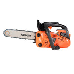 VEVOR 25 cm³ benzīna motorzāģis ar 305 mm sliedi, 0,75 kW jauda, neslīdošs rokturis, divas tvertnes, koksnes griešanai, koku apzāģēšanai un teritorijas attīrīšanai
