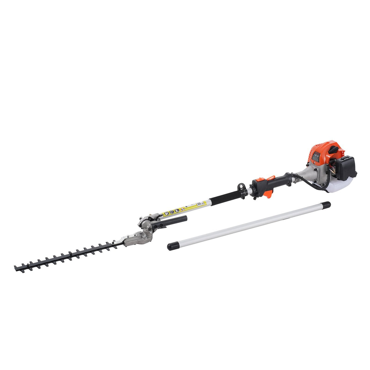 VEVOR 43 cm³ 6-funkciju benzīna dārza griešanas un apgriešanas ierīce ar dzīvžogu griezēju, zāles trimmeri, zaru zāģi, maluma griezēju, krūmgriezi un pagarināmo kātu