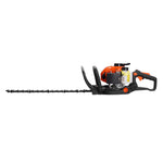 VEVOR 590 mm 26 cm³ divtaktu benzīna dzīvžogu griezējs ar divpusēju pretējas kustības asmeni un 180° regulējamu griešanas galvu, piemērots krūmu un zemāko dzīvžogu apgriešanai