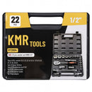 KAMAR KMR5 instrumentu komplekts 22 daļas ar 1,27 cm galatslēgām un sprūdratu transportēšanas koferī