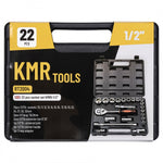 KAMAR KMR5 instrumentu komplekts 22 daļas ar 1,27 cm galatslēgām un sprūdratu transportēšanas koferī