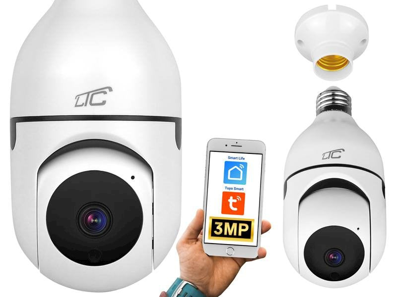 IP rotating smart camera with E27 socket, 3 Mpix, 230 V, SMART LTC VISION