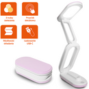 Foldable LED table lamp 10W, 3000k/4500k/6000K, 1200mAh, pink, LTC
