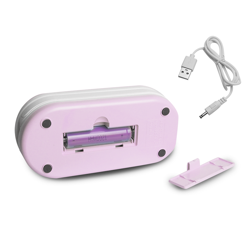 Foldable LED table lamp 10W, 3000k/4500k/6000K, 1200mAh, pink, LTC