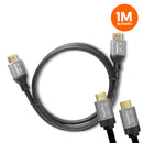 HDMI 2.1 kabelis 8K 1 m melns Ultra High Speed audio un video pārraidei