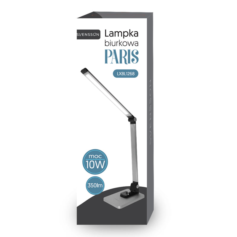 Svensson galda lampa PARIS 10 W 350 lm, sudraba