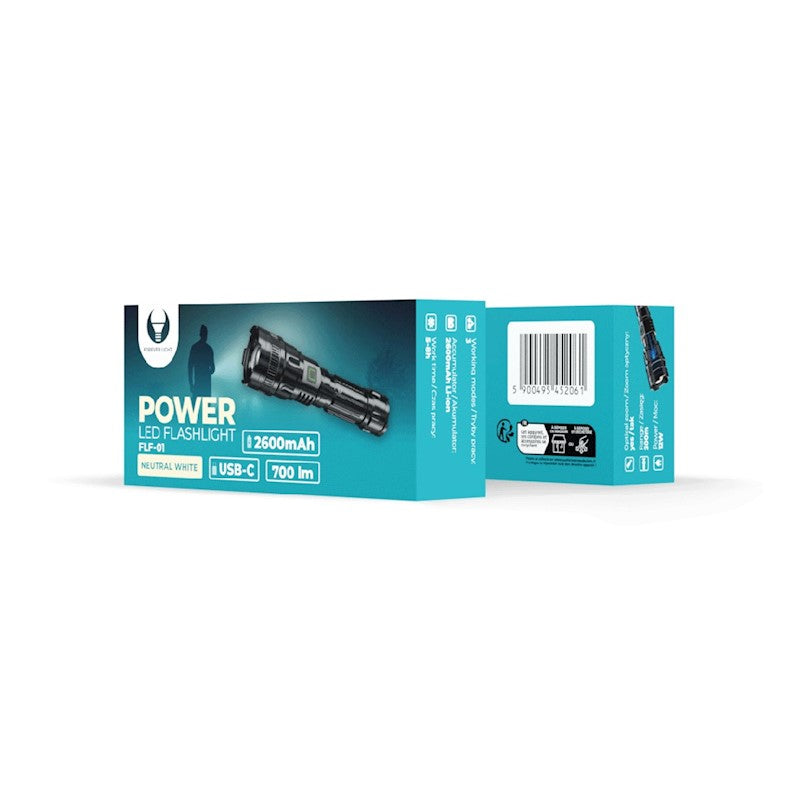 Forever Light LED taskulamp POWER2600mAh 700lm IPX4 USB-C FLF-01