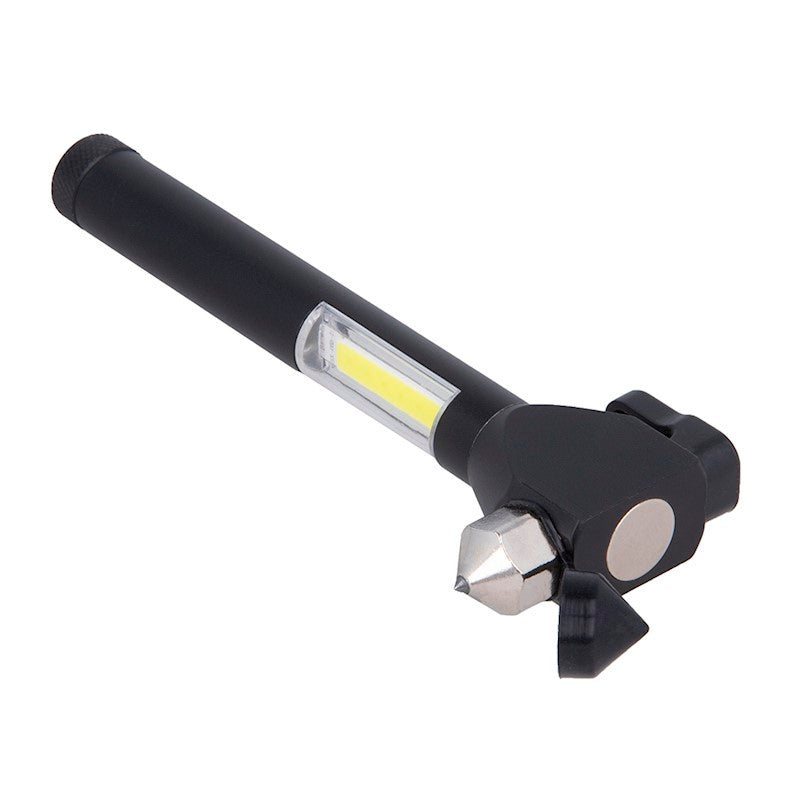 Forever Light LED flashlight EMERGENCY with hammer and magnet 2xAAA COB FLF-03 