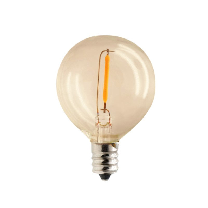 E12 LED-lampaG40 0,5W 3V 24lm guld Forever Light 6st.