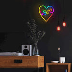 Neon LED RGB MĪLESTĪBA SIRDĪ FLRN02 + tālvadības pults, Forever Light