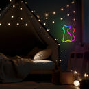 Forever Light RGB LED neona lampa kaķis ar tālvadības pulti dekoratīvam apgaismojumam