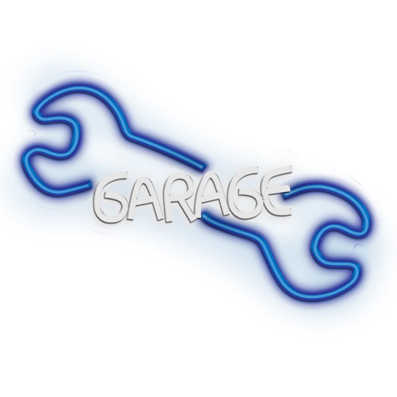 Neon PLEXI LED GARAGE blå vit NNE22 Neolia